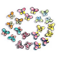 Polymer Clay Jewelry Beads, Butterfly, brushwork, DIY Approx 2.5mm 
