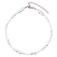 Natural Freshwater Pearl Necklace, with Stainless Steel, with 2.75inch extender chain, fashion jewelry & for woman Approx 13 Inch 