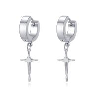 Huggie Hoop Drop Earring, Acier inoxydable 304, bijoux de mode & unisexe, couleur originale Vendu par paire