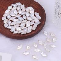 No Hole Cultured Freshwater Pearl Beads, Rhombus, natural, DIY, white 