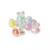 Perlen in Perlen Acrylperlen, Acryl, Hase, plattiert, DIY, gemischte Farben, 12.5x16mm, 100PCs/Tasche, verkauft von Tasche