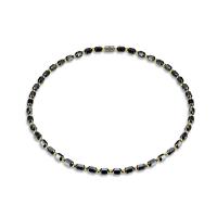 Bracelets magnétiques de pierre gemme, Hématite, avec alliage de zinc, unisexe, noire Environ 21 cm, Vendu par PC