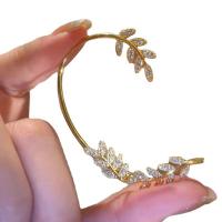 Earring Cuff and Wraps, Zinc Alloy, plated, for woman & with rhinestone 52mm 