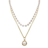 Plastic Pearl Necklace, Zinc Alloy, with Plastic Pearl, zinc alloy lobster clasp, for woman Braceiet;21cm,Necklace;43cm 
