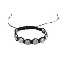 Fashion Zinc Alloy Bracelets, with Polyester Cord, plated, Unisex Approx 21 cm 