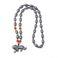 Hématite collier de chandail, avec Agate, unisexe, couleurs mélangées cm, Vendu par PC