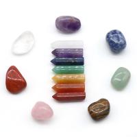 Décoration de pierre perles, pierre gemme, poli, styles différents pour le choix, couleurs mélangées, Vendu par fixé