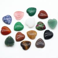 Кабошоны из драгоценных камней, Полудрагоценный камень, Сердце, полированный, различные материалы для выбора, Много цветов для выбора продается PC