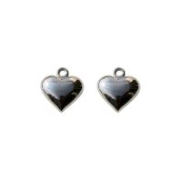 Zinc Alloy Heart Pendants, plated, DIY 