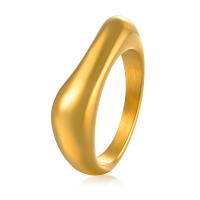 Stainless Steel Finger Ring, 304 Stainless Steel, Vacuum Ion Plating, fashion jewelry  & for woman, golden, 6mm,6.5mm 