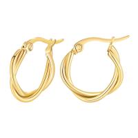 Stainless Steel Huggie Hoop Earring, 304 Stainless Steel, Vacuum Ion Plating, fashion jewelry & for woman, golden 