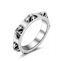 304 Stainless Steel Finger Ring, Round, plated, fashion jewelry & for man, silver-grey, 4mm 