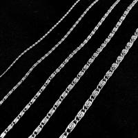 Mode Edelstahl Halskette Kette, 304 Edelstahl, Stock, silberfarben plattiert, unterschiedliche Länge der Wahl & verschiedene Größen vorhanden, Silberfarbe, verkauft von PC
