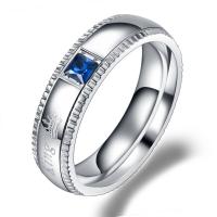 Нержавеющая сталь Rhinestone палец кольцо, Нержавеющая сталь 304, Мужская & разные стили для выбора & со стразами, оригинальный цвет, размер:4-12, продается PC