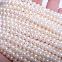 Round Cultured Freshwater Pearl Beads, DIY, white, 5-6mm Approx 14.17 Inch 