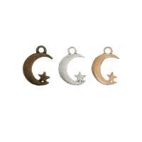 Zinc Alloy Jewelry Pendants, Moon and Star, plated 