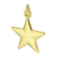 Brass Star Pendants, laiton, étoile, Placage de couleur d'or, bijoux de mode & DIY, doré Vendu par PC