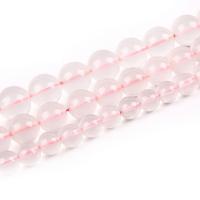 Natürliche Rosenquarz Perlen, rund, poliert, DIY & verschiedene Größen vorhanden, Rosa, Länge:ca. 38 cm, verkauft von Strang