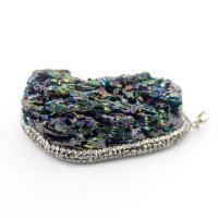 Pendentifs quartz naturel, Pierre de charbon, avec argile & résine, unisexe, multicolore Vendu par PC