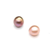 Natural Freshwater Pearl Loose Beads, Round, polished, DIY & no hole, purple, 10-11mm 