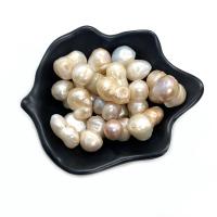 Natural Freshwater Pearl Loose Beads, irregular, polished, DIY & no hole, white, 10-25mm 
