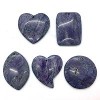 Ripple Gemstone Pendant, 5 pieces & DIY, hyacinthine, 35x45- 
