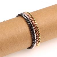Bracelets en laiton, avec Cordon de noeud, bijoux de mode & unisexe, plus de couleurs à choisir, 4mm,1mm Environ 6.3-8.6 pouce, Vendu par PC