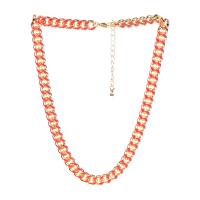 Brass Chain Necklace, fashion jewelry & Unisex & enamel Approx 13.78-15.75 Inch 