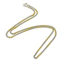 Halskette, 304 Edelstahl, Vakuum-Ionen-Beschichtung, Modeschmuck & für Frau, 3mm, Länge:ca. 23 ZollInch, verkauft von PC