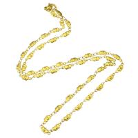 Halskette, 304 Edelstahl, Vakuum-Ionen-Beschichtung, Modeschmuck & für Frau, goldfarben, 9x4mm, Länge:ca. 20 ZollInch, verkauft von PC