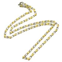 Halskette, 304 Edelstahl, Vakuum-Ionen-Beschichtung, Modeschmuck & für Frau, 3mm, Länge:ca. 23.5 ZollInch, verkauft von PC