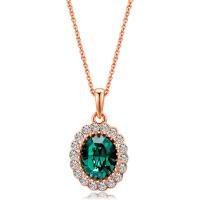 Zinc Alloy Necklace, with Cubic Zirconia, with 6cm extender chain, plated, fashion jewelry & for woman cm 