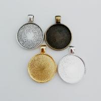 Zinc Alloy Pendant Cabochon Setting, Round, plated, DIY Inner Approx 20mm 