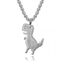 Stainless Steel Jewelry Necklace, 304 Stainless Steel, Dinosaur, Vacuum Ion Plating, fashion jewelry & Unisex Approx 23.6 Inch 