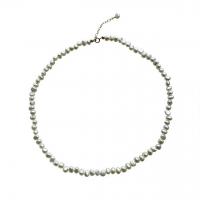 Collier de perles d'eau douce naturelles, perle d'eau douce cultivée, avec 1.18inch chaînes de rallonge, styles différents pour le choix & pour femme Environ 14.5 pouce, Vendu par PC