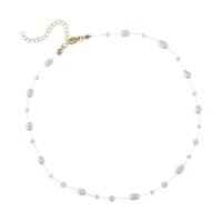 Natural Freshwater Pearl Necklace, with Fishing Line, with 2.36inch extender chain, fashion jewelry & for woman Approx 14.3 Inch 