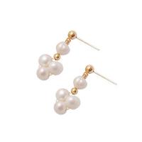 Freshwater Pearl Drop Earring, with Zinc Alloy, fashion jewelry & for woman, 4mm, 50mm 