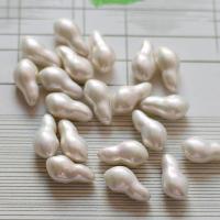 ABS Plastic Beads, ABS Plastic Pearl, DIY & half-drilled, white, 2.5*1cm 