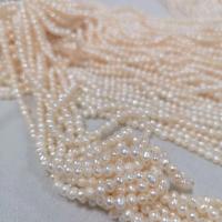 Potato Cultured Freshwater Pearl Beads, DIY, white, 3-4mm Approx 14-15 Inch 