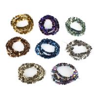 Nicht magnetische Hämatit Perlen, Rechteck, Vakuumbeschichtung, DIY, keine, 4x3mm, Länge:ca. 38 cm, 100PCs/Strang, verkauft von Strang