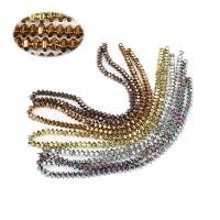Nicht magnetische Hämatit Perlen, Vakuumbeschichtung, DIY, keine, 6x4mm, Länge:ca. 38 cm, 70PCs/Strang, verkauft von Strang