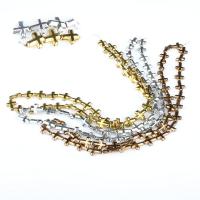 Nicht magnetische Hämatit Perlen, Kreuz, Vakuumbeschichtung, DIY, keine, 8x10mm, Länge:ca. 38 cm, 40PCs/Strang, verkauft von Strang