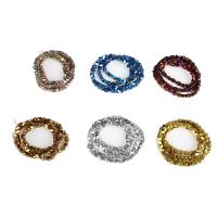 Nicht magnetische Hämatit Perlen, Vakuumbeschichtung, DIY, keine, 3x3mm, Länge:ca. 38 cm, 133PCs/Strang, verkauft von Strang