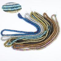 Nicht magnetische Hämatit Perlen, Vakuumbeschichtung, DIY, keine, 4x2mm, Länge:ca. 38 cm, ca. 100PCs/Strang, verkauft von Strang