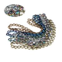 Nicht magnetische Hämatit Perlen, rund, Vakuumbeschichtung, DIY, keine, 10x3mm, Länge:ca. 38 cm, 140PCs/Strang, verkauft von Strang