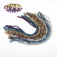 Nicht magnetische Hämatit Perlen, Vakuumbeschichtung, DIY & facettierte, keine, 4mm, Länge:ca. 38 cm, 100PCs/Strang, verkauft von Strang
