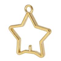 Zinc Alloy Pendant Setting, Star, plated, DIY & hollow Approx 2.5mm 