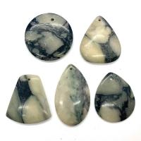 Joyas de piedras preciosas colgante, Serpentine Ruso, 5 piezas & Bricolaje, color mixto, 35x45-25x55mm, 5PCs/Set, Vendido por Set