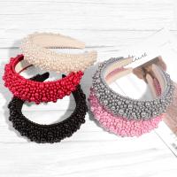 Hair Bands, Plastic Pearl, with Sponge & Plastic, for woman 