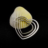 Edelstahl Hebel Ohrring Komponente, 304 Edelstahl, Herz, poliert, Modeschmuck & DIY & unisex & verschiedene Größen vorhanden, originale Farbe, verkauft von Paar